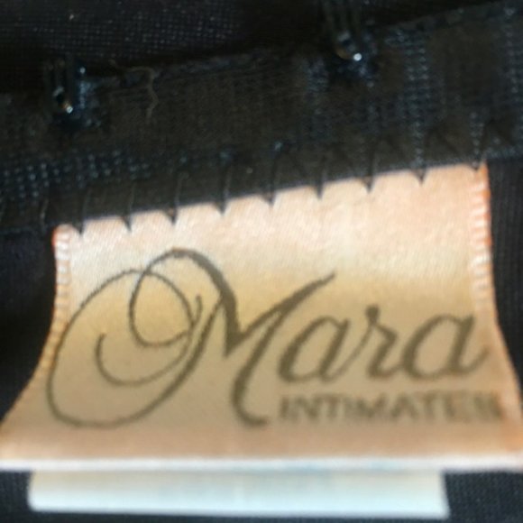 Corset Mara Intimates Vintage 90s Bustier Black Lace Floral Boning 34 B/C - Picture 7 of 8